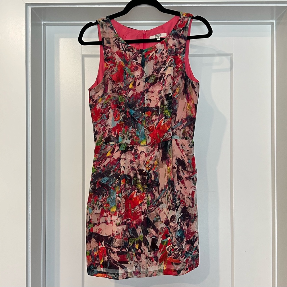 BB Dakota Multi Color Floral Scoop Neck Dress
